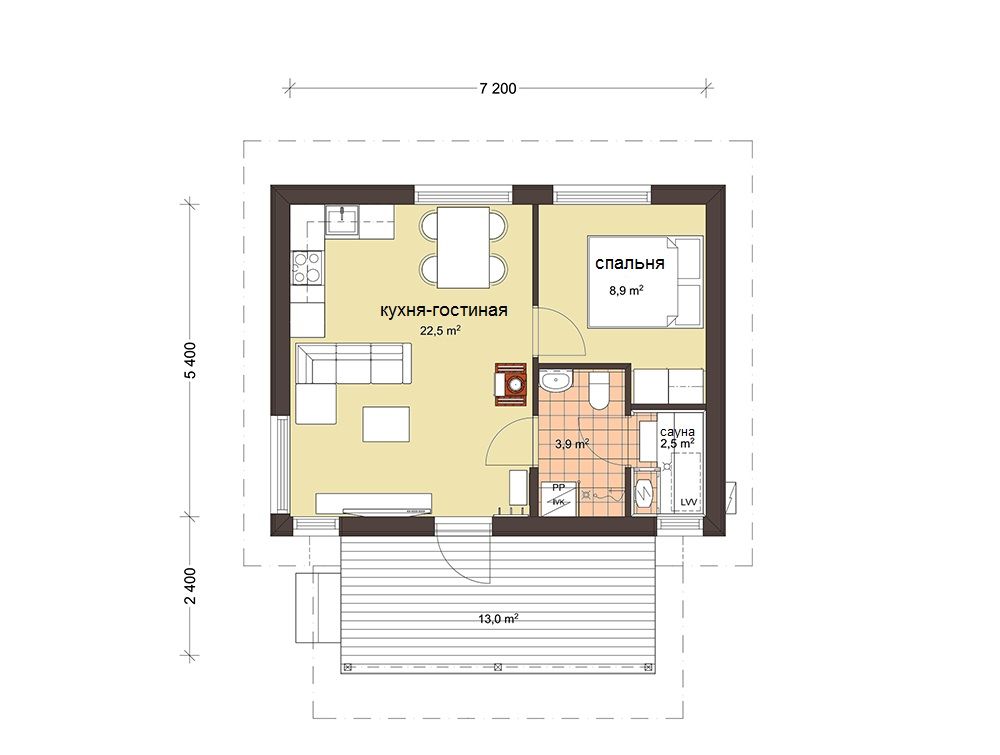Энергосберегающие дачные дома от 400€/м.кв. фото 1