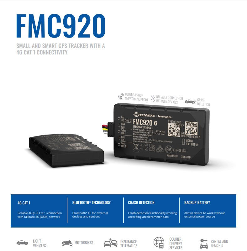 GPS Tracker 4G Teltonika FMC920 foto 0