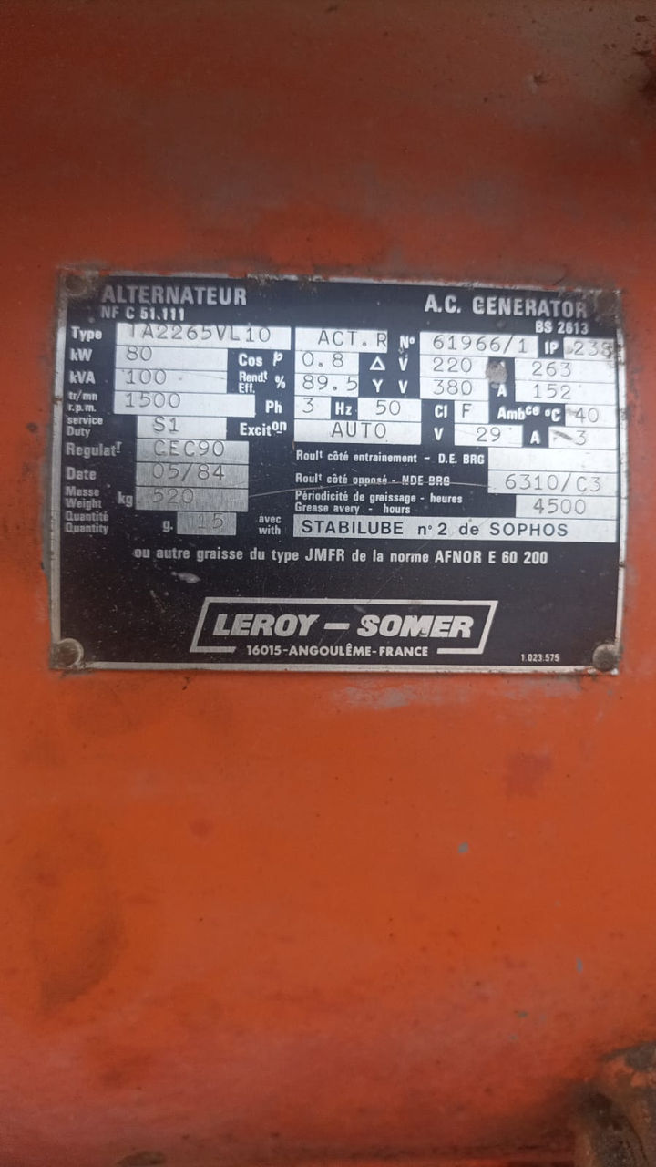 Generator 100 kwa leroy-somer. foto 3