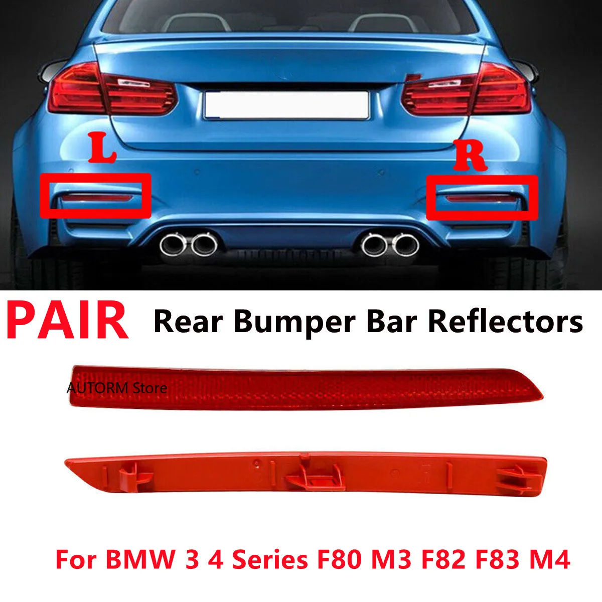 Отражатель в бампер bmw F25 F30 F32 F36 G01 G20 G30 foto 5