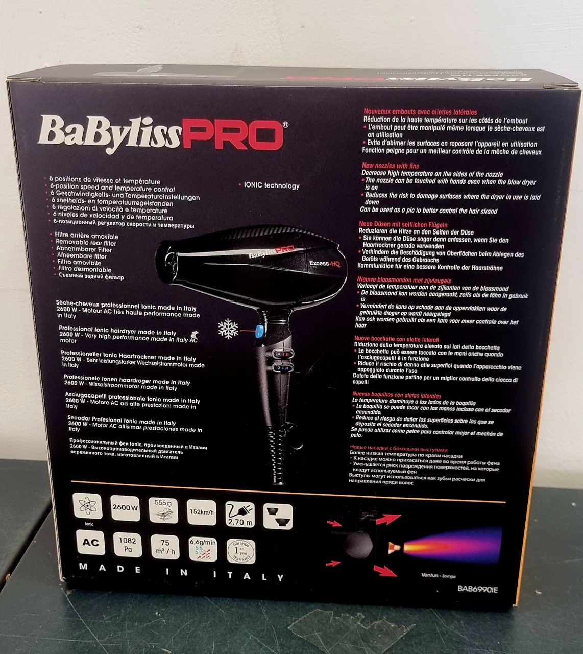 BaByliss PRO Excess-HQ Ionic- 2600w фото 3