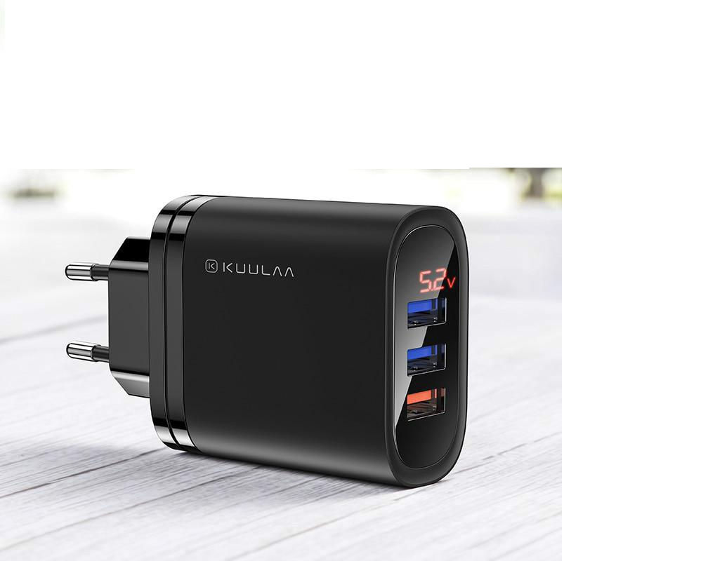 Зарядное устройство Kuulaa, для быстрой зарядки на три USB порта с LED ...