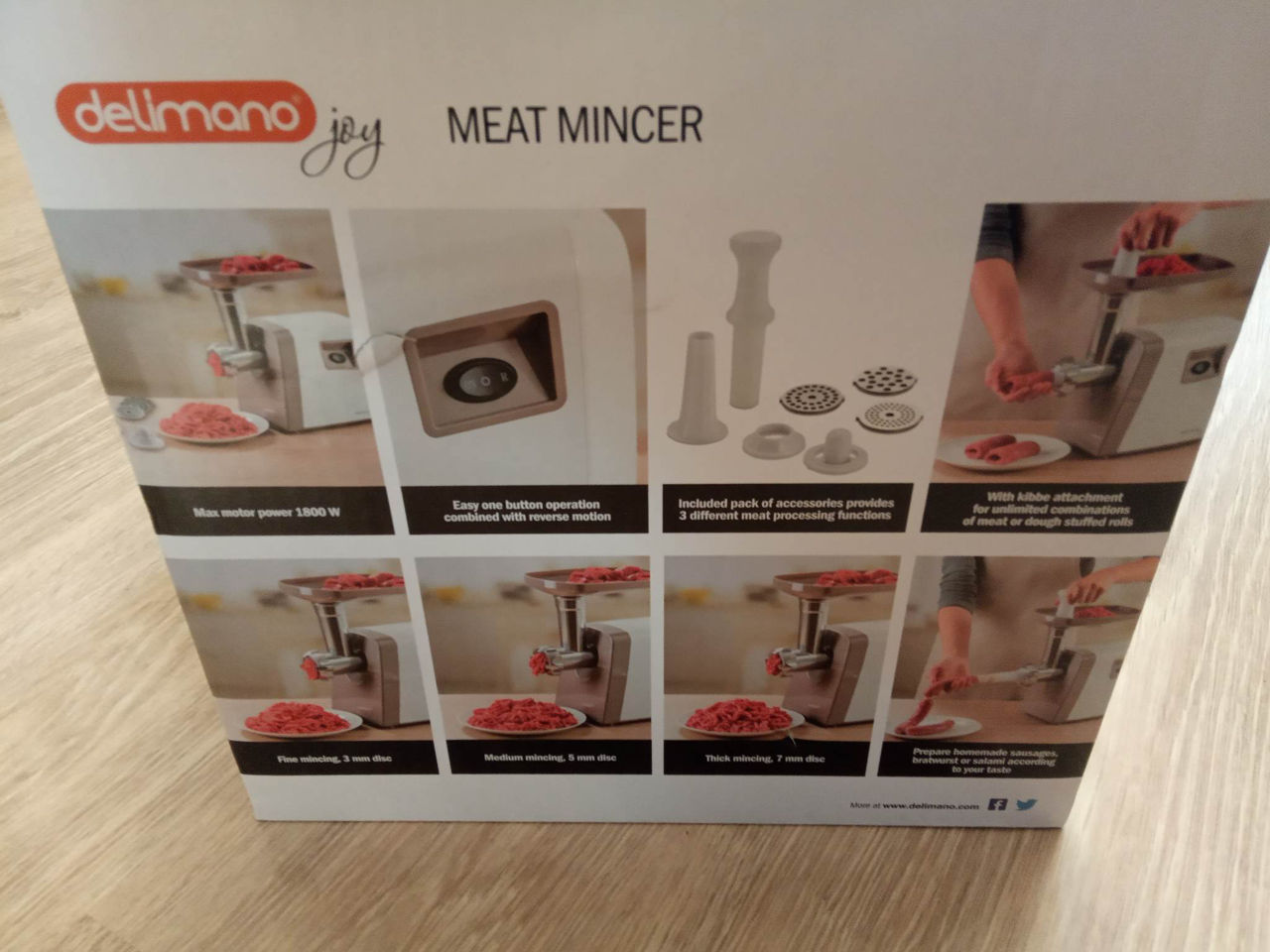 Aparat de tocat carne delimano joi 3 în 1 фото 1