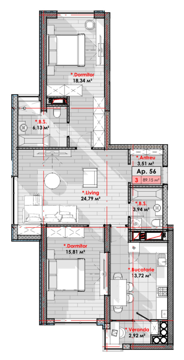 Apartament cu 2 camere, 78 m², Râșcani, Chișinău foto 6