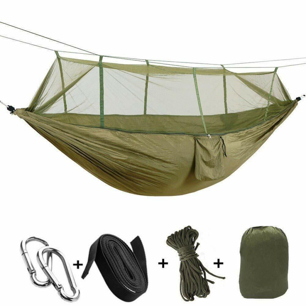 Hamac Nylon 210T 140x260cm, cu plasa de tantari, pina la 200kg foto 1