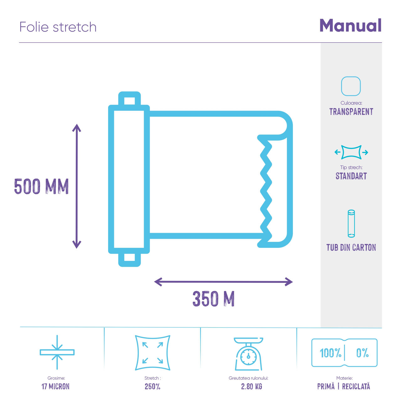 Folie stretch (automat,manual) /Стрейч-пленка Ручная, Автоматическая (для паллетайзера) foto 7