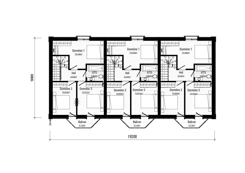 Proiect tip triplex, 298,1m2, P+M, Arhitector,Inginer,Renovare foto 5
