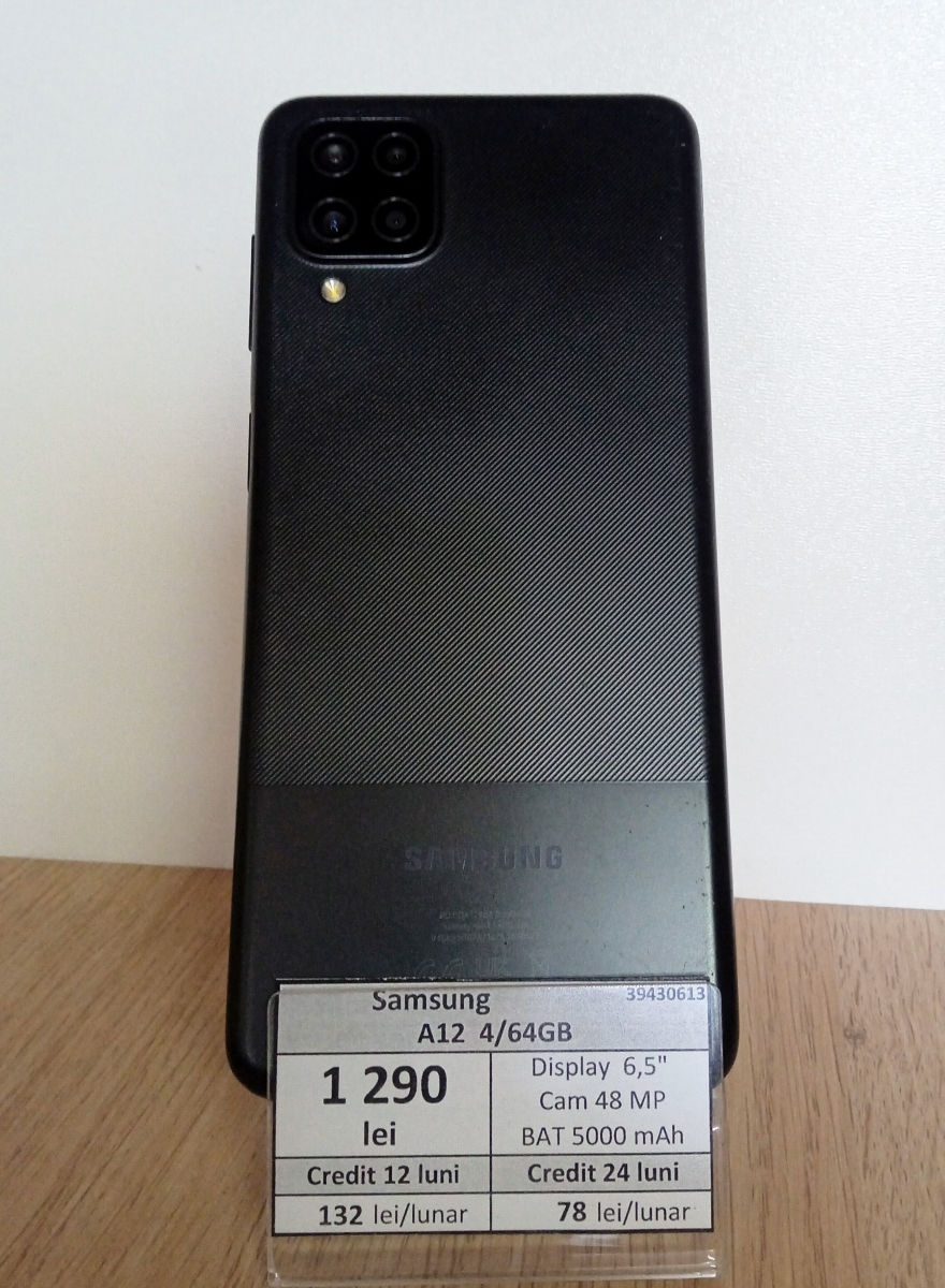 Samsung Galaxy A12  4/64 Gb. Pret 1290 lei foto 0
