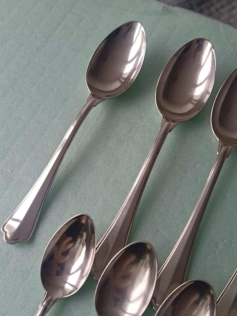 Lot compus din 12 lingurite p/u ceai si cafea argint masiv 800 , sunt noi - neutilizate  . foto 6