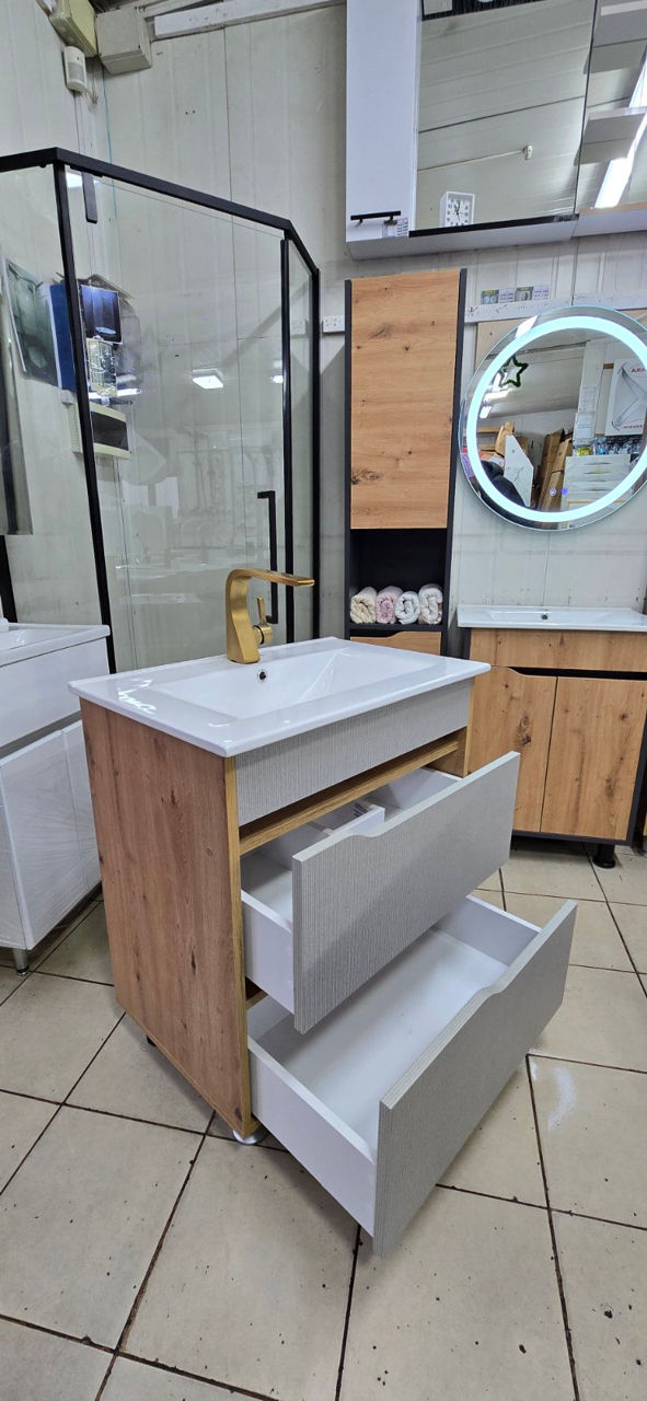Set mobila pentru baie / dulap / oglinda / modele cu diferite dimensiuni / мебель для ванной комнаты foto 3