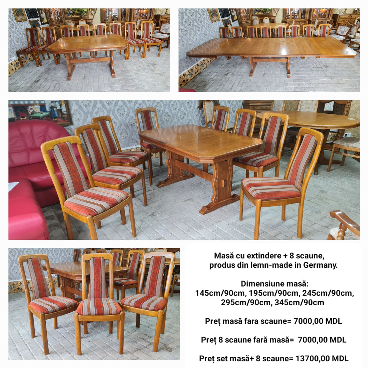 Masa, scaune, masa alba, scaune , mese , scaune importate din Europa, белый стол, стол и стулья... фото 17
