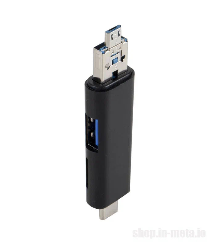 Card Reader 5 in 1 USB 3.0 USB-C, USB, Micro USB, SD, TF Memory Card Reader OTG Adapter. OTG Адаптер фото 5