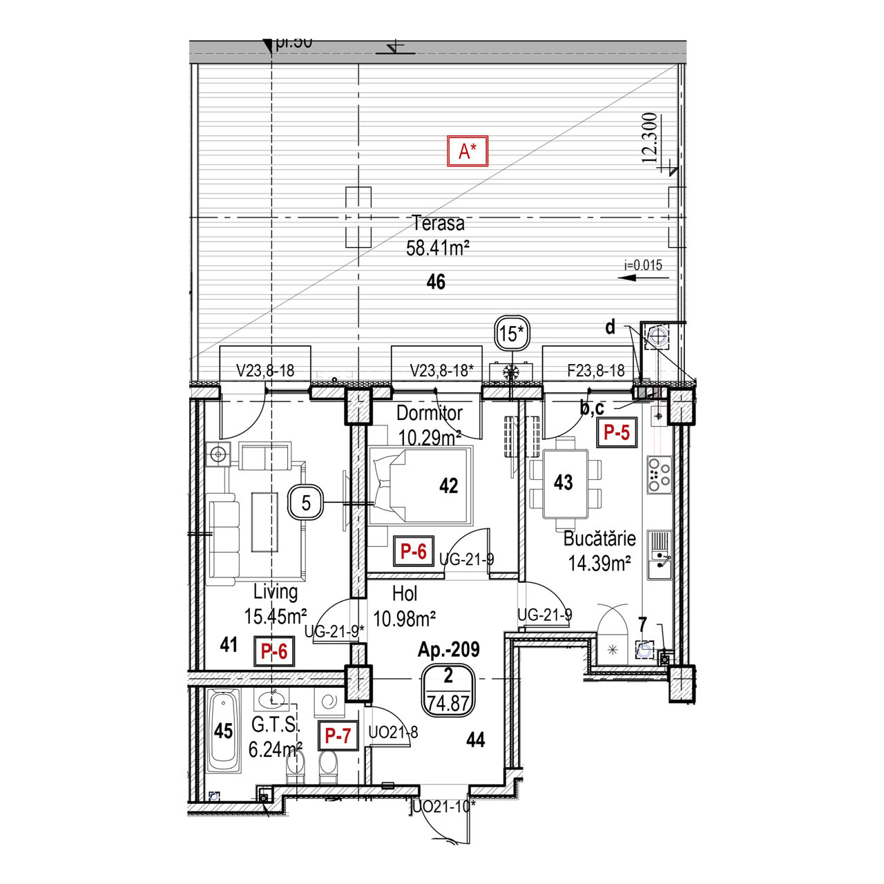 Apartament cu 2 camere, 75 m², Râșcani, Chișinău foto 0