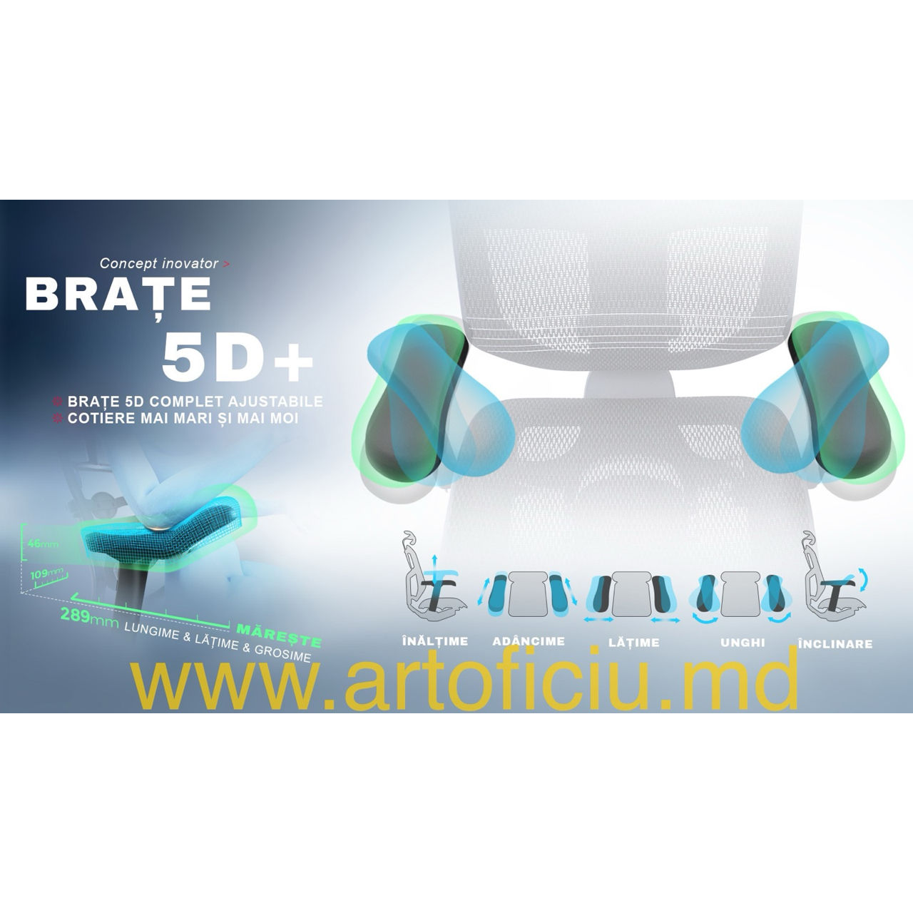 Scaun ergonomic Enjoy Ultra - este proiectat pentru a asigura confortul spatelui dvs. foto 12