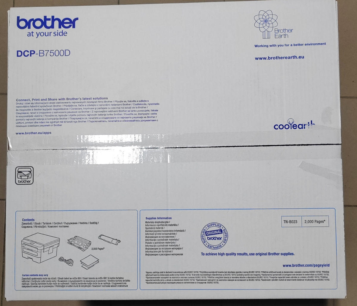 Новое МФУ Brother (japan) DCP-B7500D  с двусторонней печатью и 100%-м картриджом (2000стр) foto 3