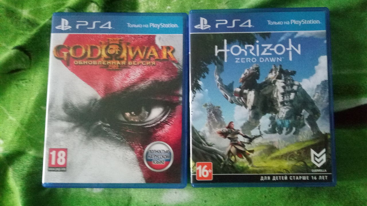 Продам игры на Playstation 4 (PS 4) God of war 3 Rus и Horizon zero dawn Rus