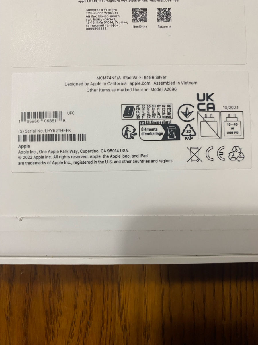 Apple iPad (10th generation) 2022 64 GB  foto 1