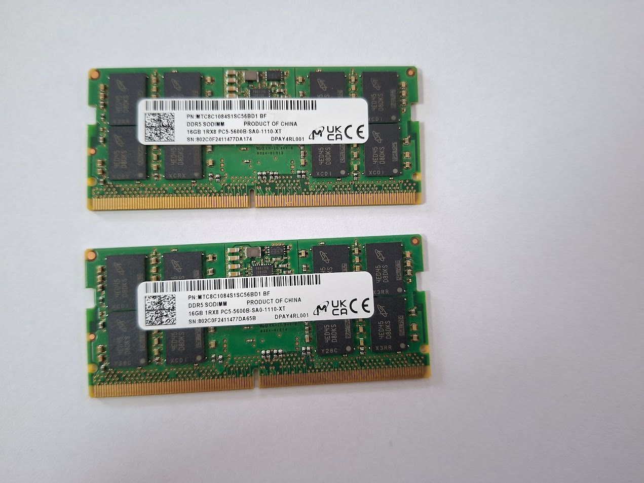 DDR5 16Gb (1x16Gb) 5600MHz Micron pentru Laptop