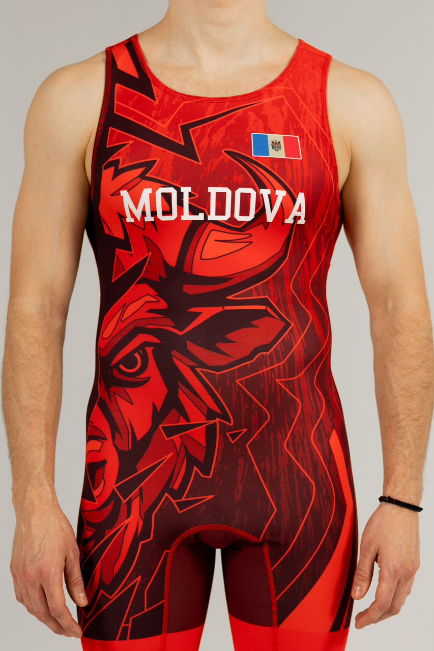 Трико для борьбы Moldova // Dres lupte libere Moldova (Marime 3XS,2XS,XS,S,M,L,XL,XLL) foto 5