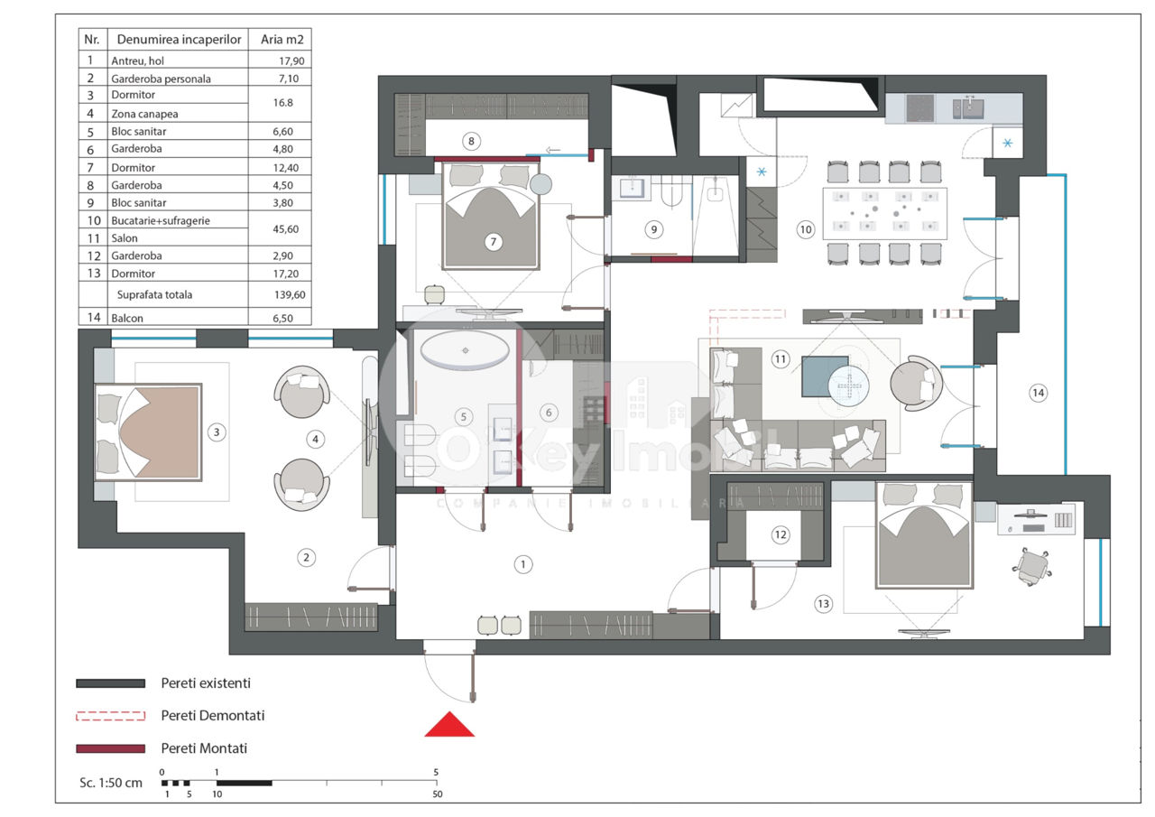 Apartament cu 3 camere, 150 m², Centru, Chișinău foto 19