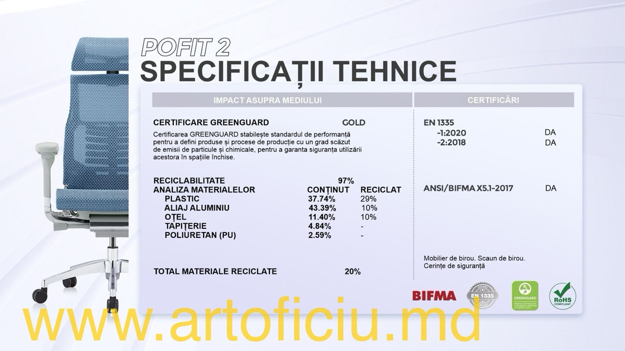 Scaun ortopedic Pofit-2 bionic - coloana vertebrala bionica foto 14