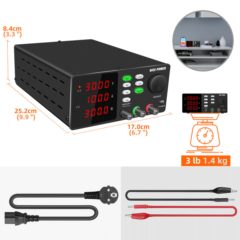 SPPS-D 3010 Laboratory Horizontal 30V/10A Power Supply Laboratory, Лабораторный блок питания 30В 10А foto 2