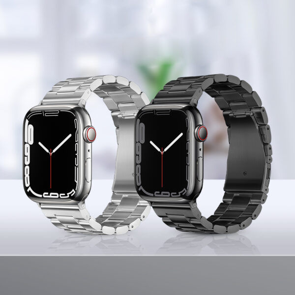 Curea de oțel cu trei margele din seria HOCO iWatch WA10 Grand (42/44/45/49mm) foto 3