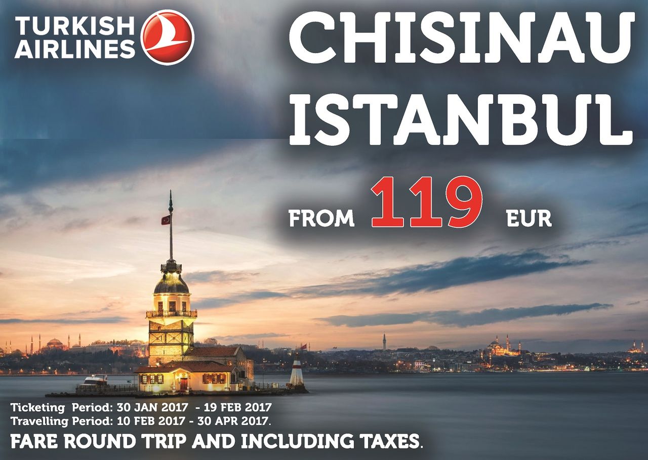 Doar azi! Bilete de avion la Istanbul 119 eur turretur.