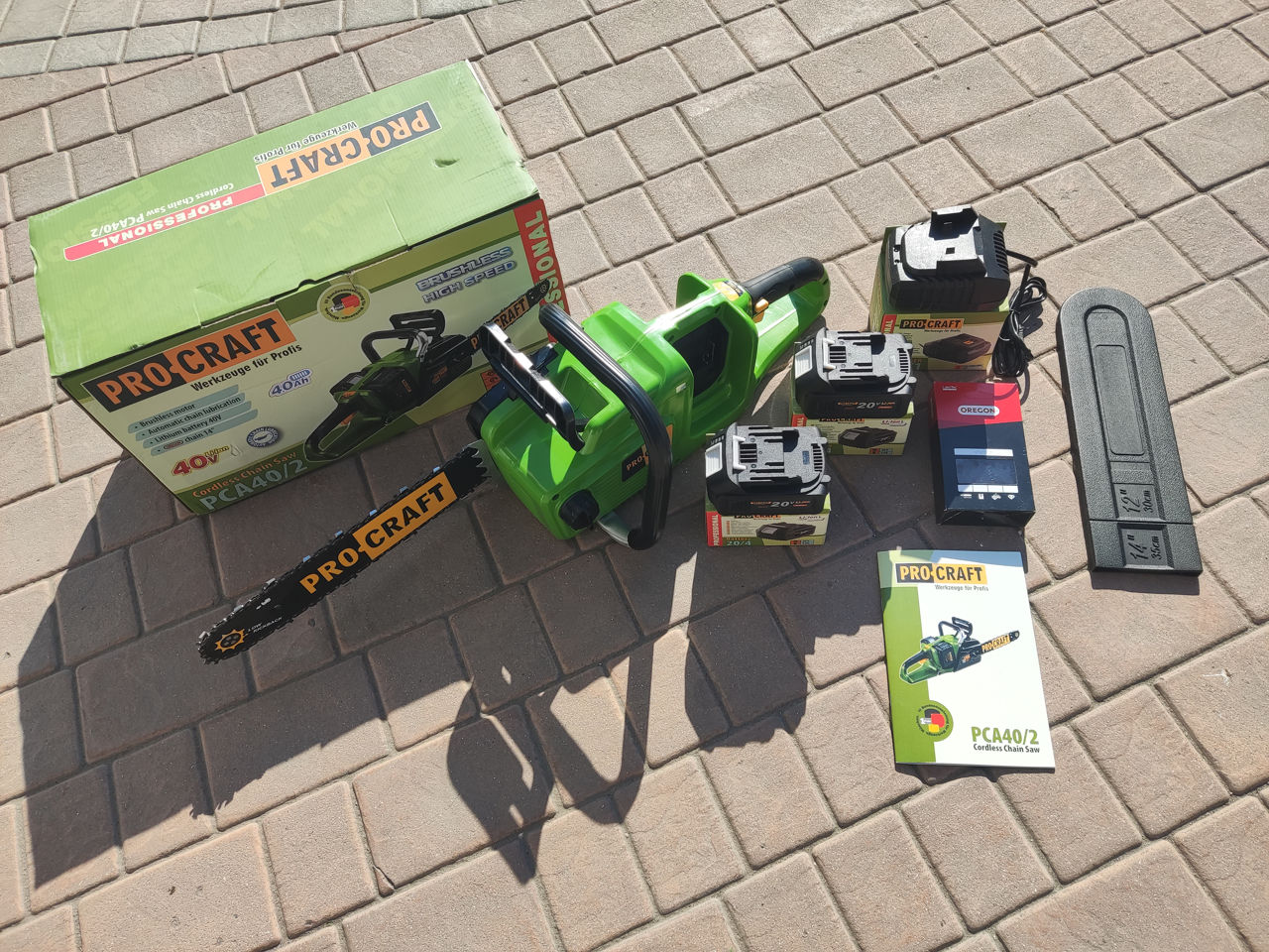 Профессиональная экамуляторная электропила procraft pca40/2 brushless !!! фото 3