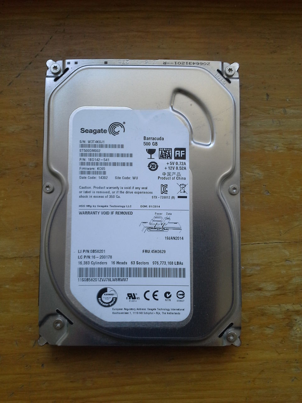 ST500DM002-1BD142 500.1 GB