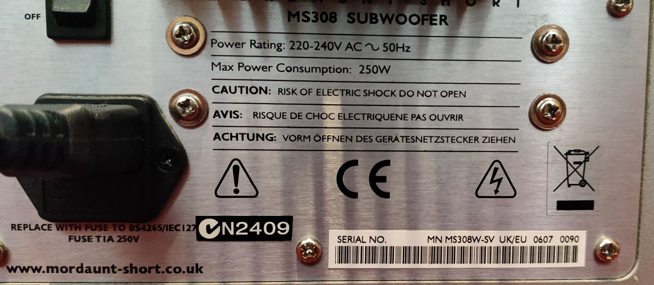 Quality active subwoofer Mordaunt Short MS308.Fully working deep bass frequency foto 4