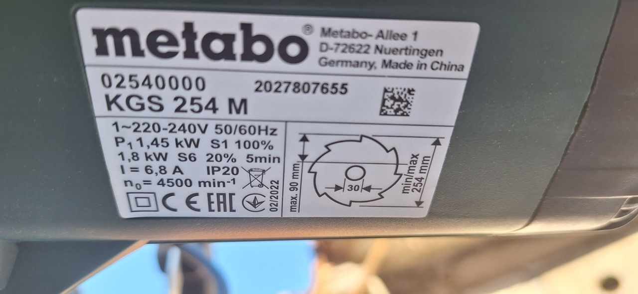 Metabo kgs 254m foto 5