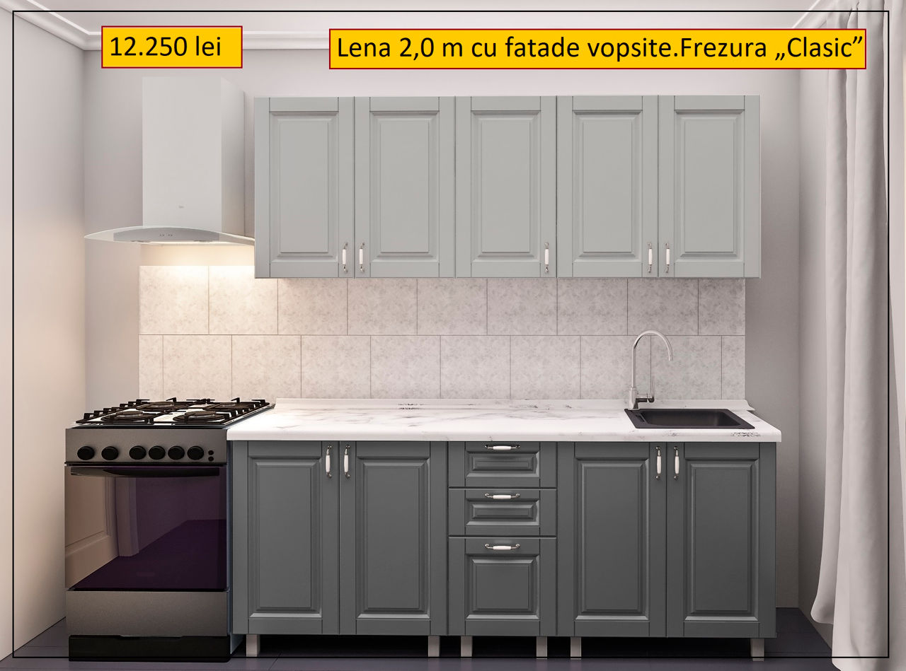 Credit ! Nou.Bucătării cu fațade vopsit(mat).Orice dimensiuni.Kухни с крашеными фасадами.Все размеры foto 12