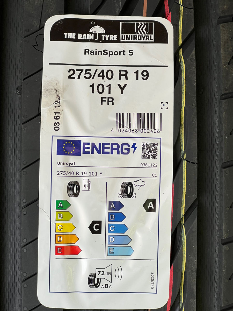 275/40 R19 Uniroyal Rainsport 5/ Доставка, livrare toata Moldova 2025 foto 1