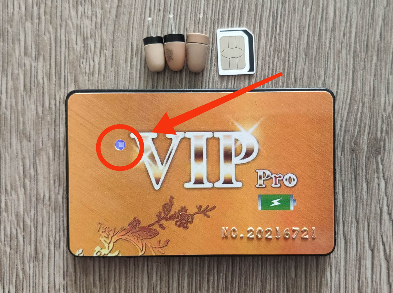 Microcasti invizibile VIP Pro. Cu indicator baterie. foto 0