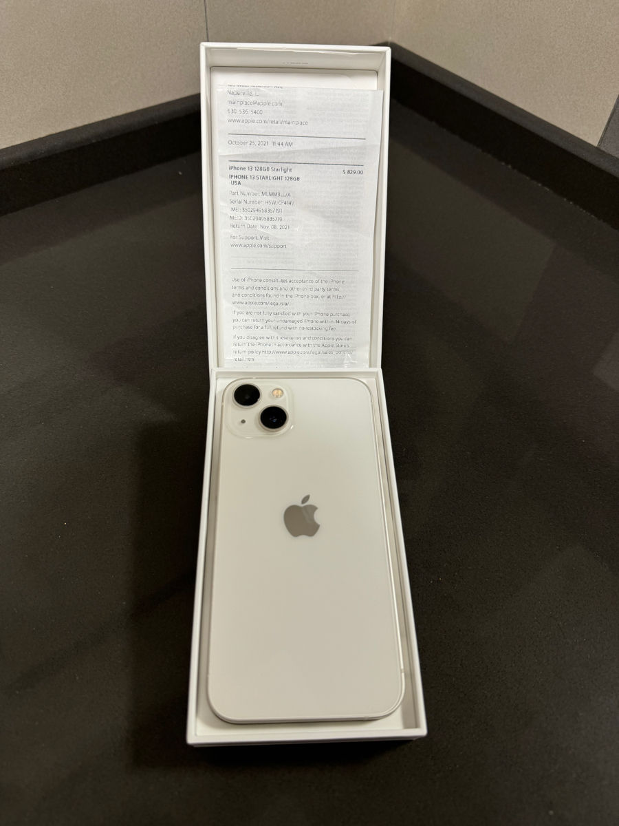 Iphone 13 Starlight (белый) 128 Gb Абсолютно Идеальный!!! foto 1