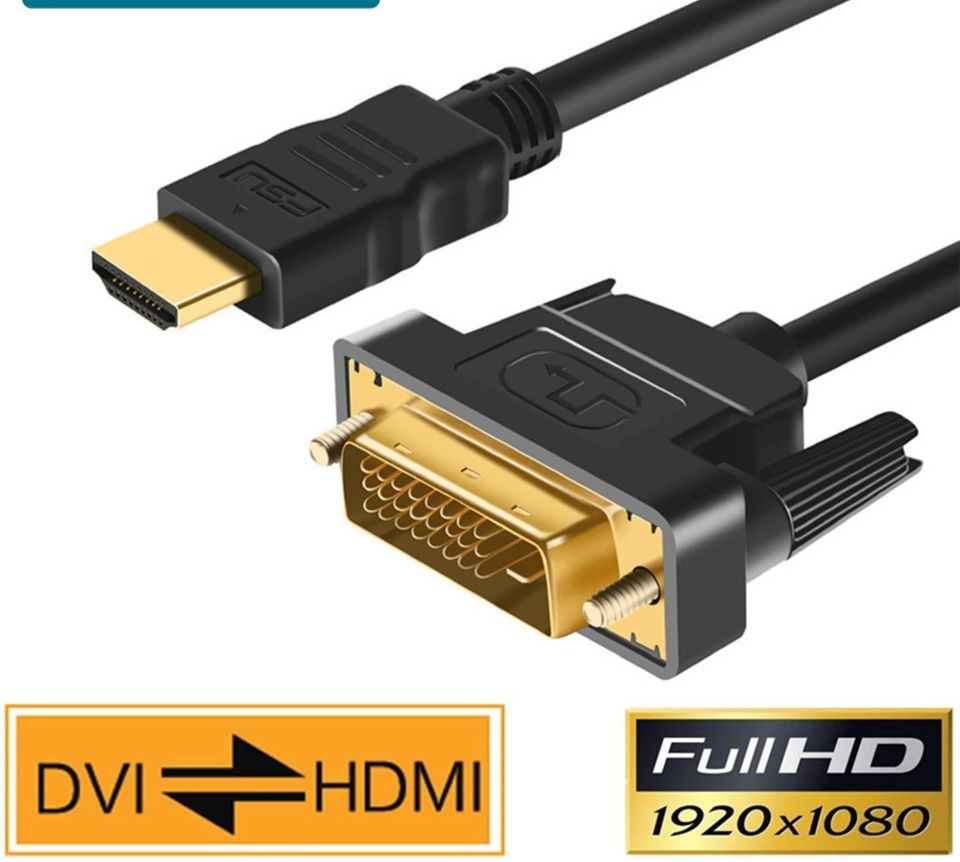 Cable hdmi- to dvi-d 24+1  1-2-3-метра, DVI-D-VGA  адаптер foto 6