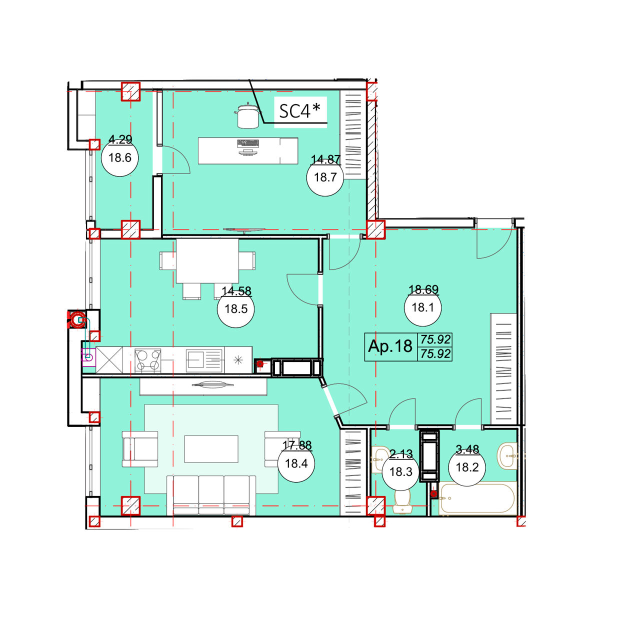 Apartament cu 2 camere, Centru, Cricova, Chișinău mun.