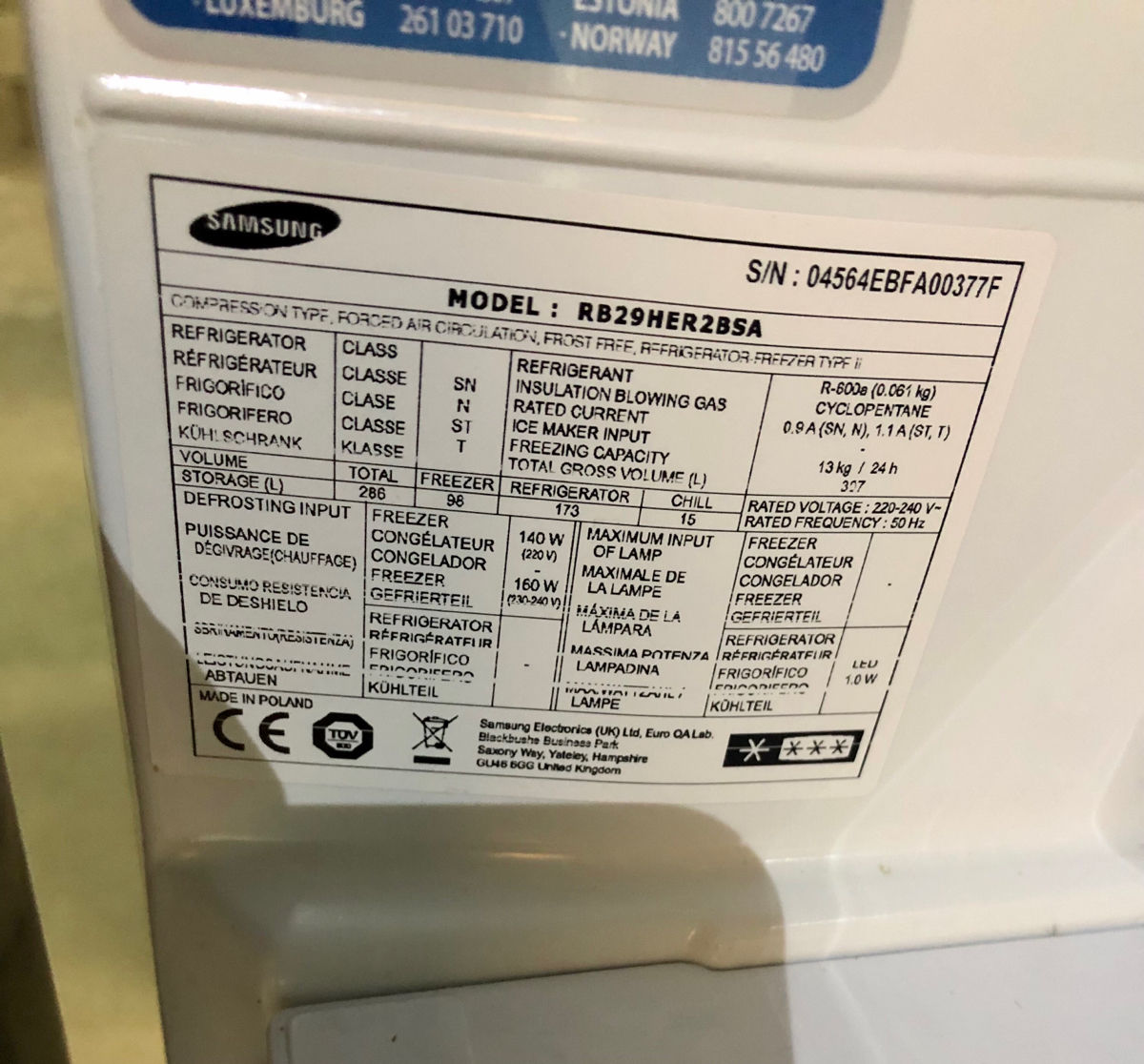 Холодильник  AEG RCB73421TX 2022 года на 186 см из Германии foto 2