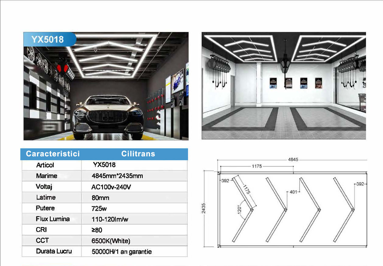 Hexagon led detailing led tavane foto 6