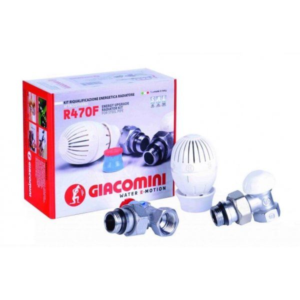 Комплект термостатический для радиатора отопления 1/2\"-угл. Giacomini R470F