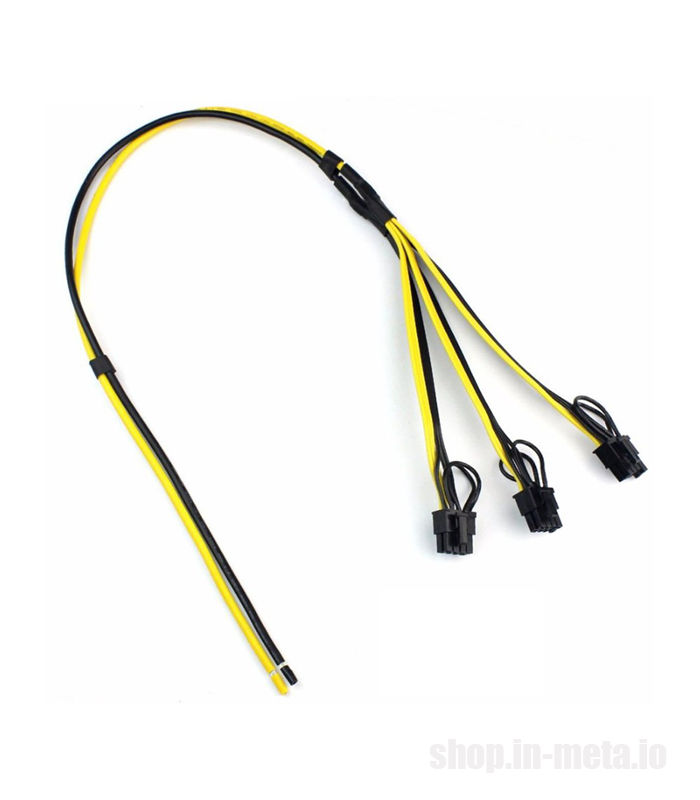 DIY Splitter Power Cable 3х8pin(6+2)pin RIG Miner 12AWG+18AWG foto 0