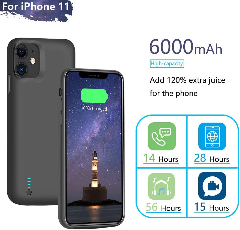 husa baterie pentru iPhone 11 12 13/13 Pro 6000mAh фото 5