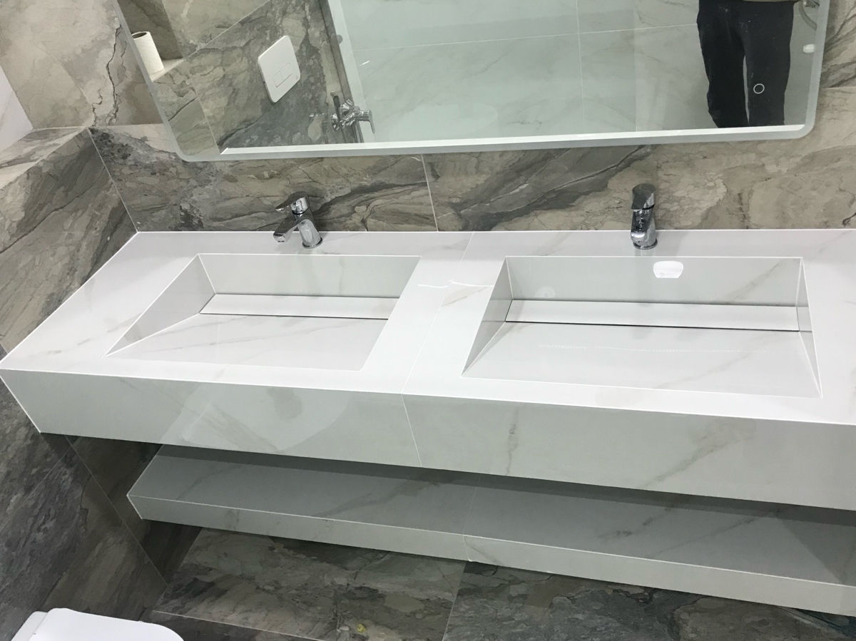 Chiuvetă baie la comandă / раковина из керамогранита foto 3