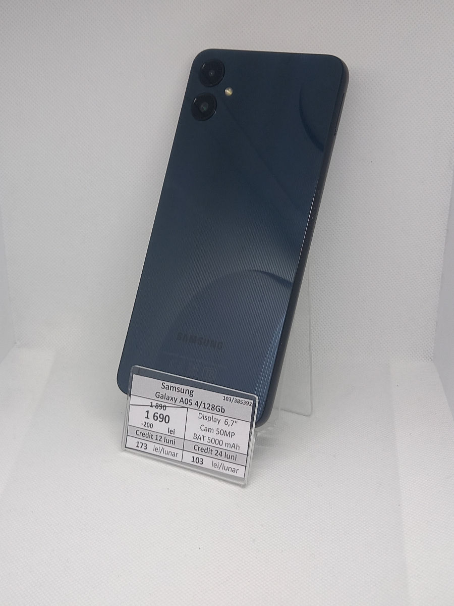 Samsung Galaxy A05 4/128Gb pret 1690lei foto 0