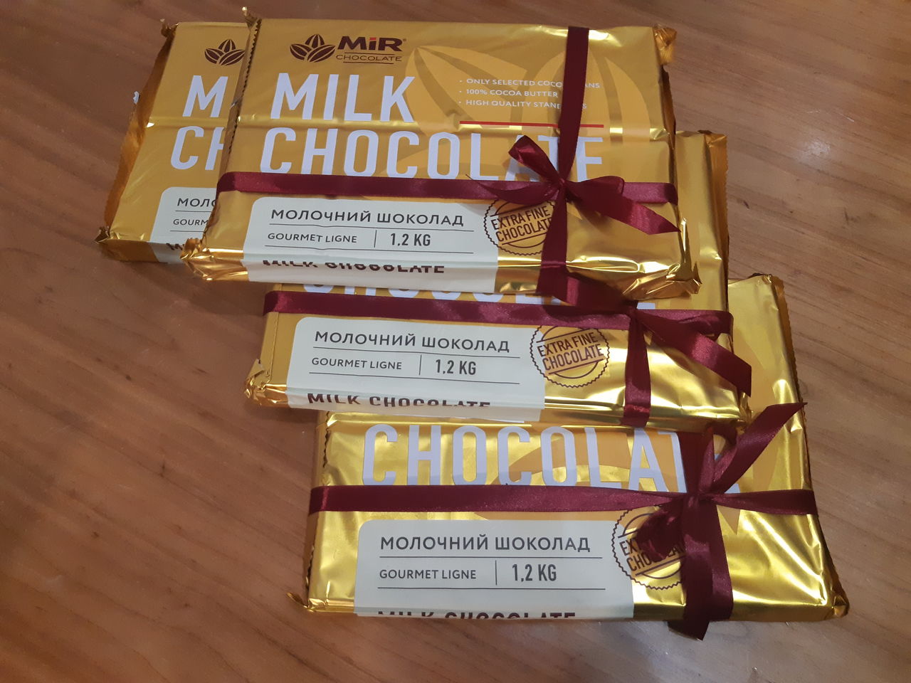 Шоколад Натуральный в плитках на 1,2кг от компаний MIR Chocolate