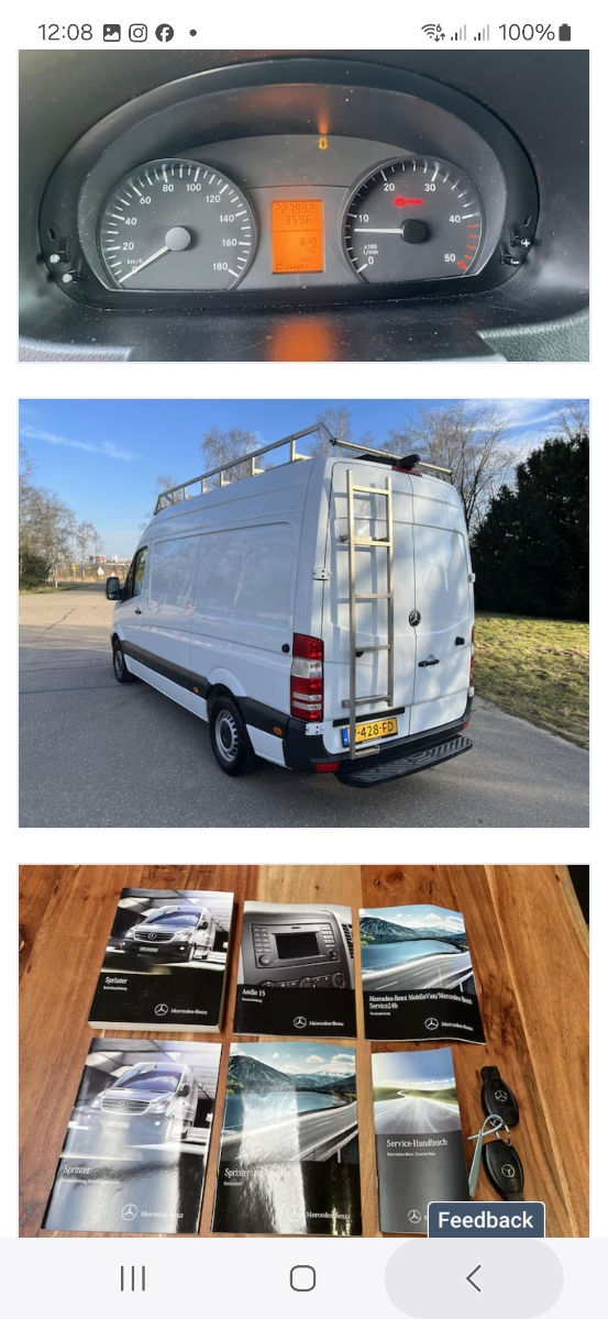 Mercedes Sprinter 316 ,120kw,,,anu 2017 ,adus  recent din Germania ,merge super ,kilometri originali cu carte service,sunt 2 sprintere 316 automată  și manual ,încălzire autonoma wabasto originală,,,
 foto 9