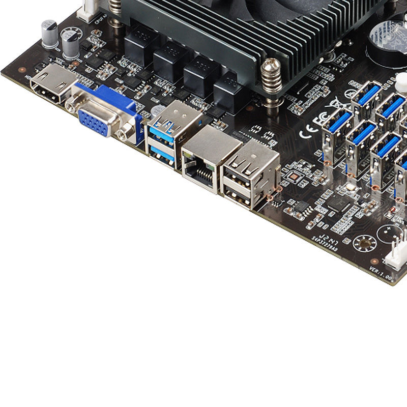 ID-220: 8 GPU - B75 - Motherboard LGA 1155 - Материнская плата Esonic original - New version foto 3