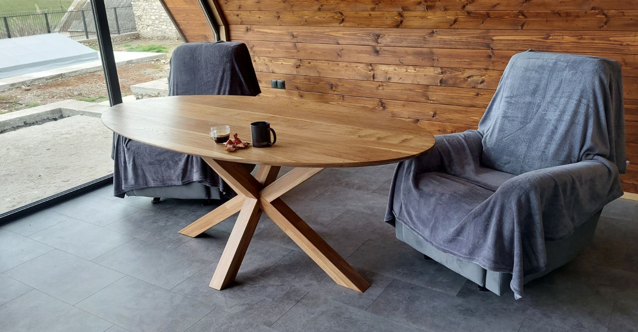 Masa  din stejar in stil loft.mobila la comanda стол из дуба в стиле лофт, мебель на заказ foto 1