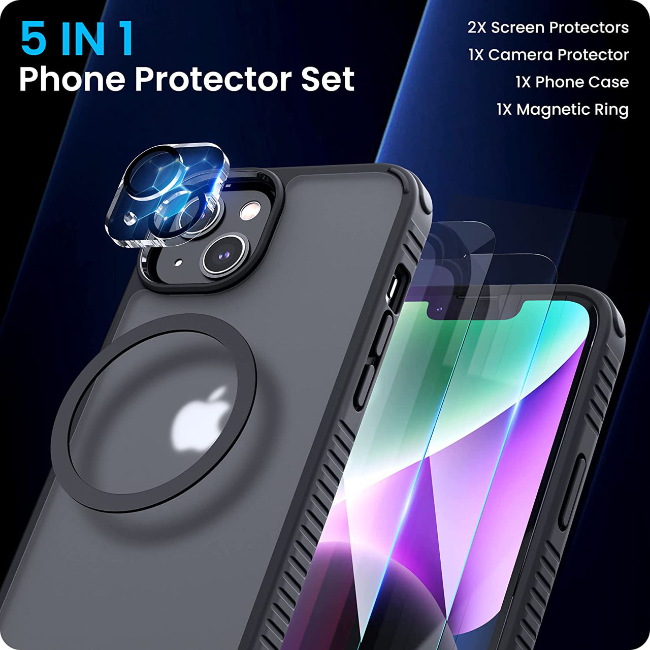 Husa din silicon pentru iPhone 14 Case si sticla Силиконовый Чехол foto 3